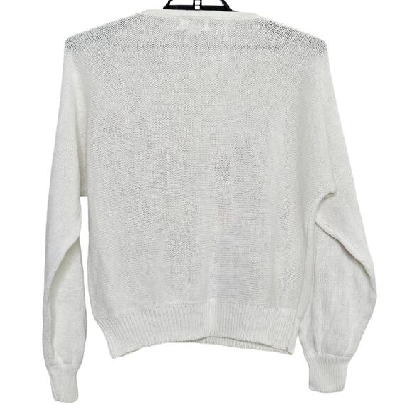 Vintage Womens Cervelle Sweater Size Large Tulip Sequin Art to Wear Embellished - Picture 2 of 5